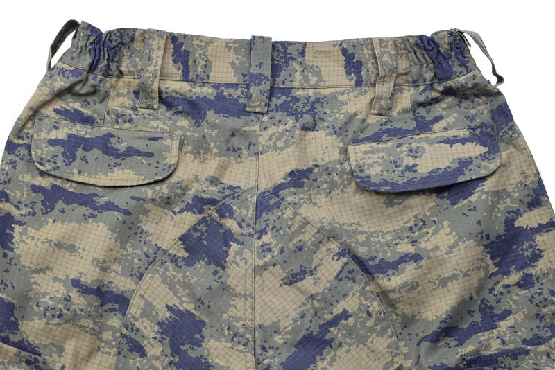 Pantalon tactique de combat ripstop bleu camouflage numérique d'origine de l'armée turque