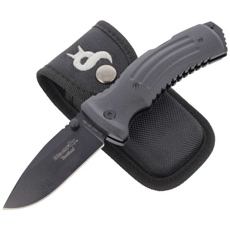 Couteau pliant Fox Knives Brand KUMA avec manche en acier inoxydable 440 G10 revêtu de titane