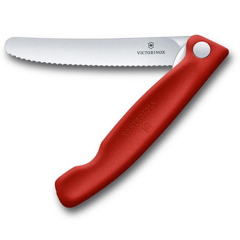 Couteau d'office pliant Victorinox Swiss Classic Lame en acier inoxydable Rouge