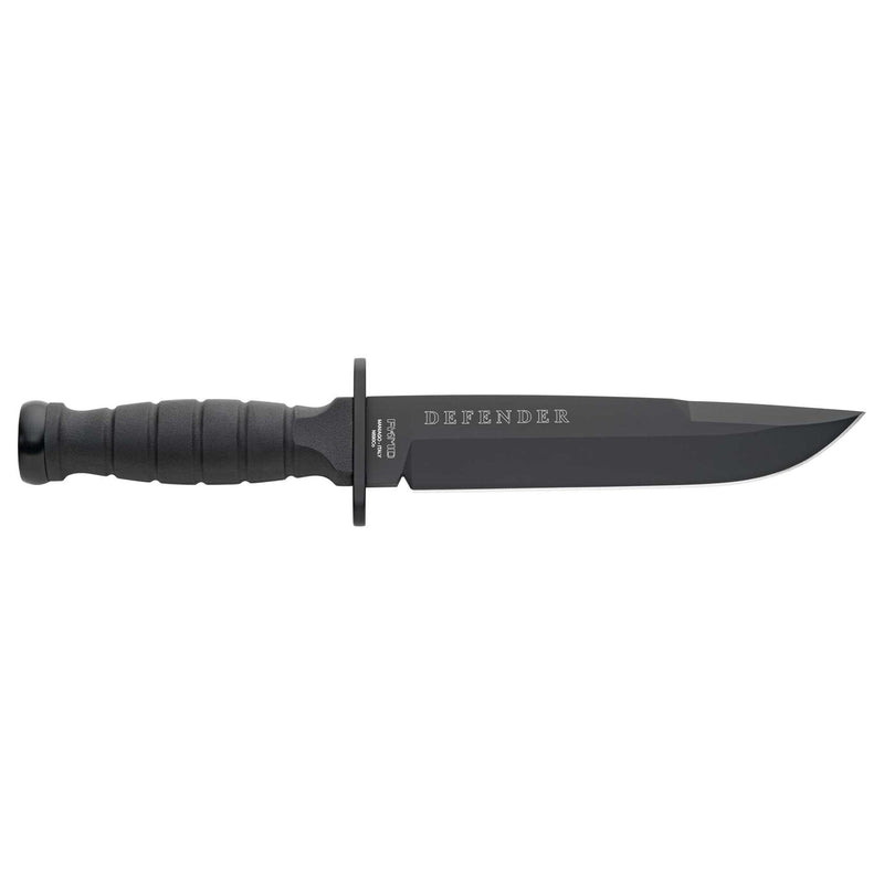 Couteau fixe Fox Knives Brand FX-689 Defender lame à pointe de clip tactique noire