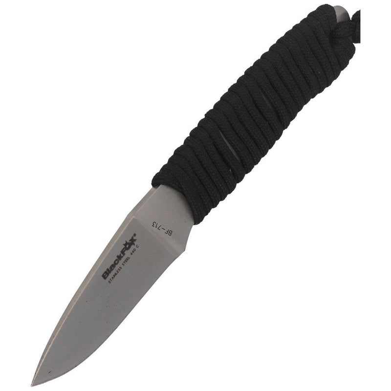 Couteau à lame fixe Fox Knives TARLO en acier inoxydable 440C, manche en nylon, revêtement satiné