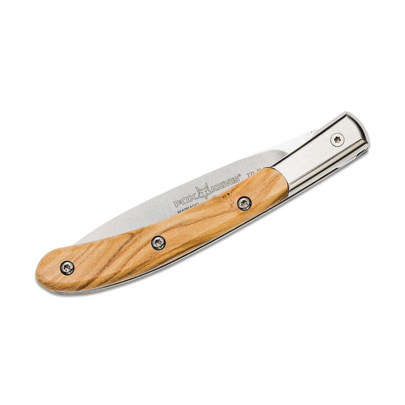 Couteau pliant Fox Knives Brand Italy Elite en acier inoxydable N690CO Bois d'olivier