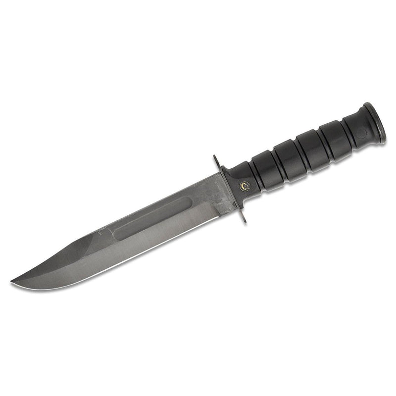 Couteau à lame fixe Fox Knives Brand Italy en acier au carbone C70 noir de qualité militaire