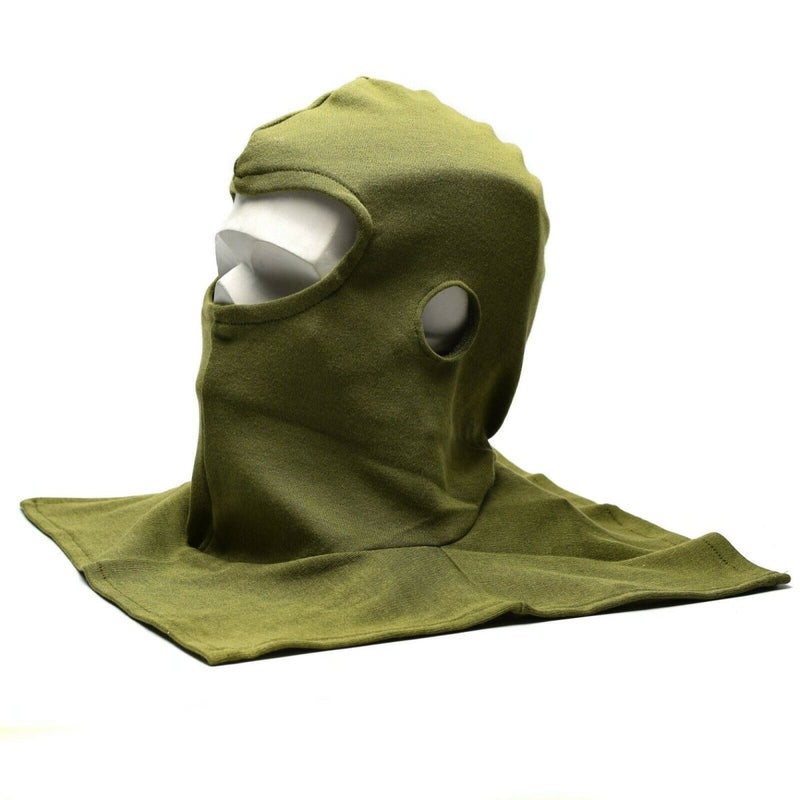 Véritable cagoule militaire britannique, masque facial tactique, couvre-chef, olive