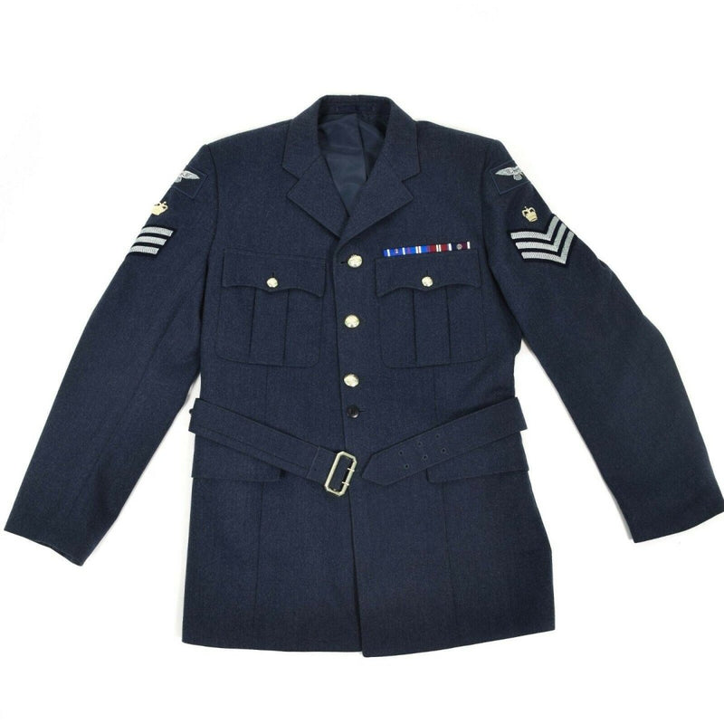 Véritable veste militaire britannique de cérémonie Air Force RAF bleu militaire NEUF