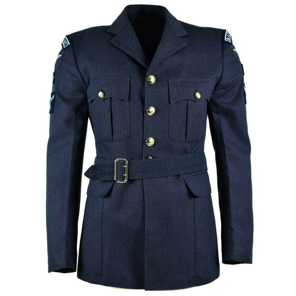 Véritable veste militaire britannique de cérémonie Air Force RAF bleu militaire NEUF