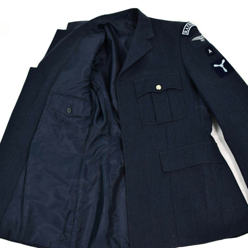 Véritable veste militaire britannique de cérémonie Air Force RAF bleu militaire NEUF