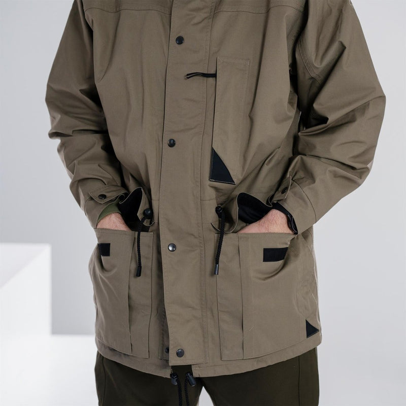 Véritable parka de l'armée néerlandaise avec doublure OD manteau vert veste d'officier pour homme Kaki NEUF