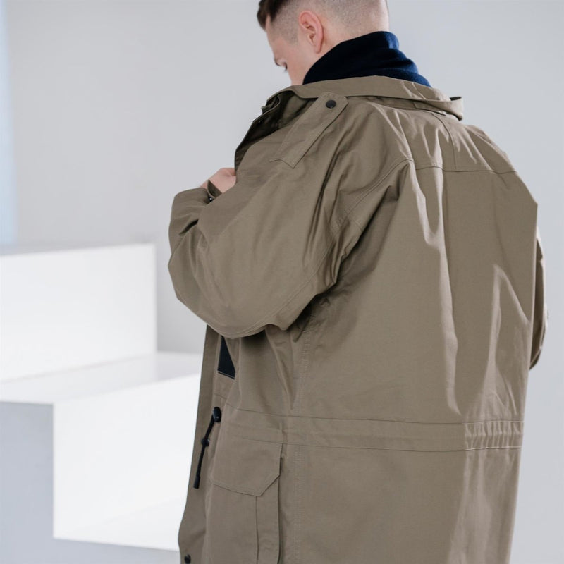 Véritable parka de l'armée néerlandaise avec doublure OD manteau vert veste d'officier pour homme Kaki NEUF