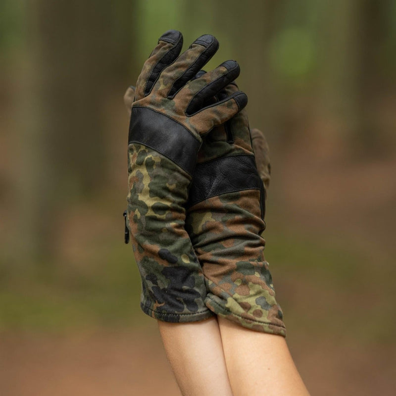 Gants de combat de camouflage flecktarn authentiques de l'armée allemande BW, équipement militaire polyvalent