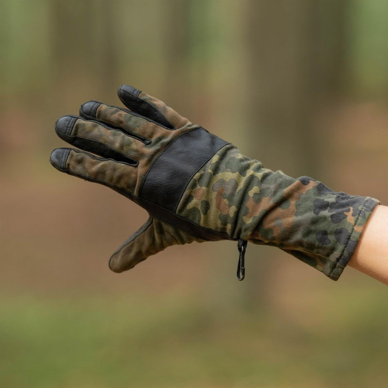 Gants de combat de camouflage flecktarn authentiques de l'armée allemande BW, équipement militaire polyvalent