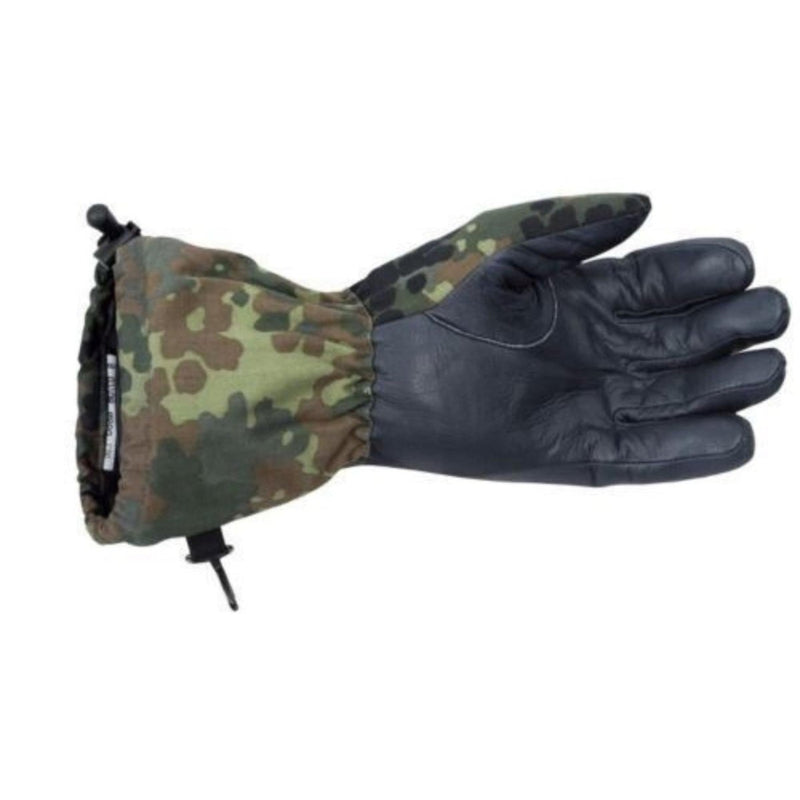 Véritables gants de combat chauds d'hiver de l'armée allemande flecktarn camouflage doublés militaire