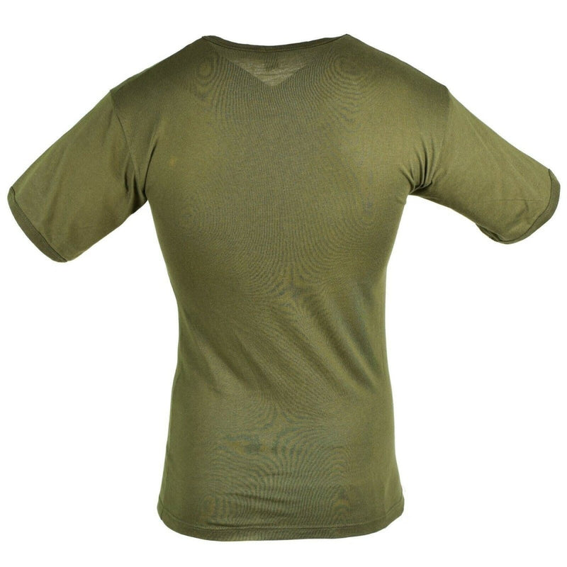 T-shirt authentique de l'armée italienne à manches courtes, léger et respirant, couleur olive