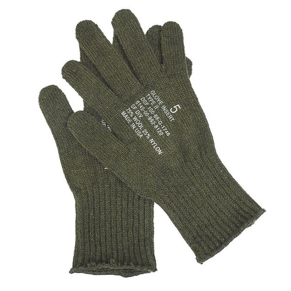 Véritables doublures de gants militaires de l'armée américaine, chauffe-gants en laine, surplus militaire, NEUF