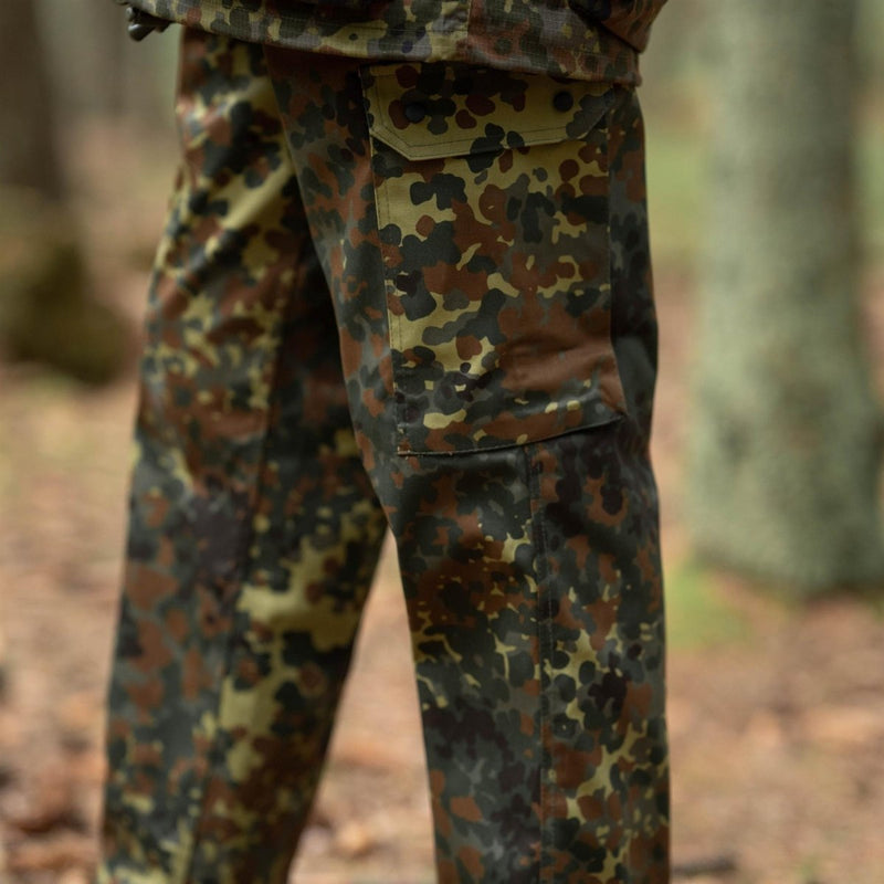 Pantalon cargo de style militaire allemand, pantalon de combat de l'armée de camouflage flecktarn ACU