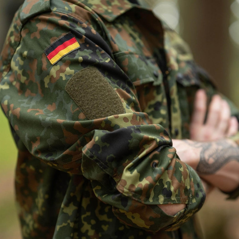 Chemises militaires tactiques Leo Kohler, veste de combat légère camouflage flecktarn BW