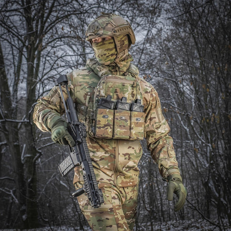 Gilet porte-plaques militaire M-TAC avec porte-chargeurs tactiques à dégagement rapide Multicamo