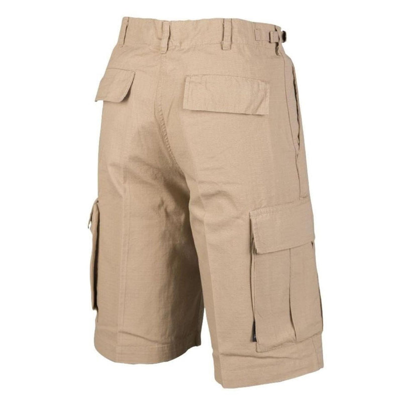 Short BDU ripstop kaki prélavé de style bermuda militaire américain de marque Mil-Tec