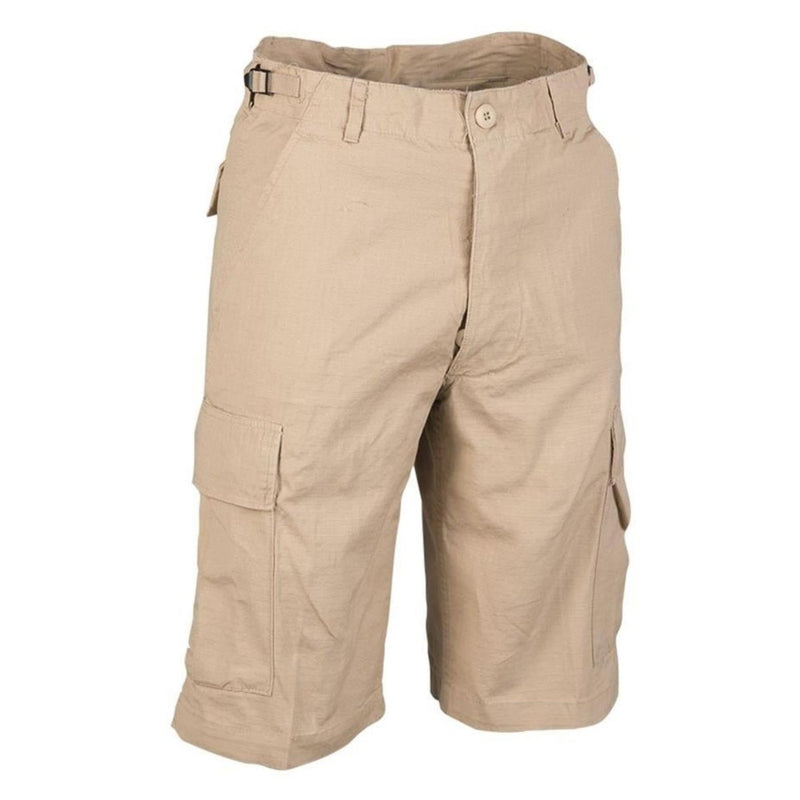 Short BDU ripstop kaki prélavé de style bermuda militaire américain de marque Mil-Tec