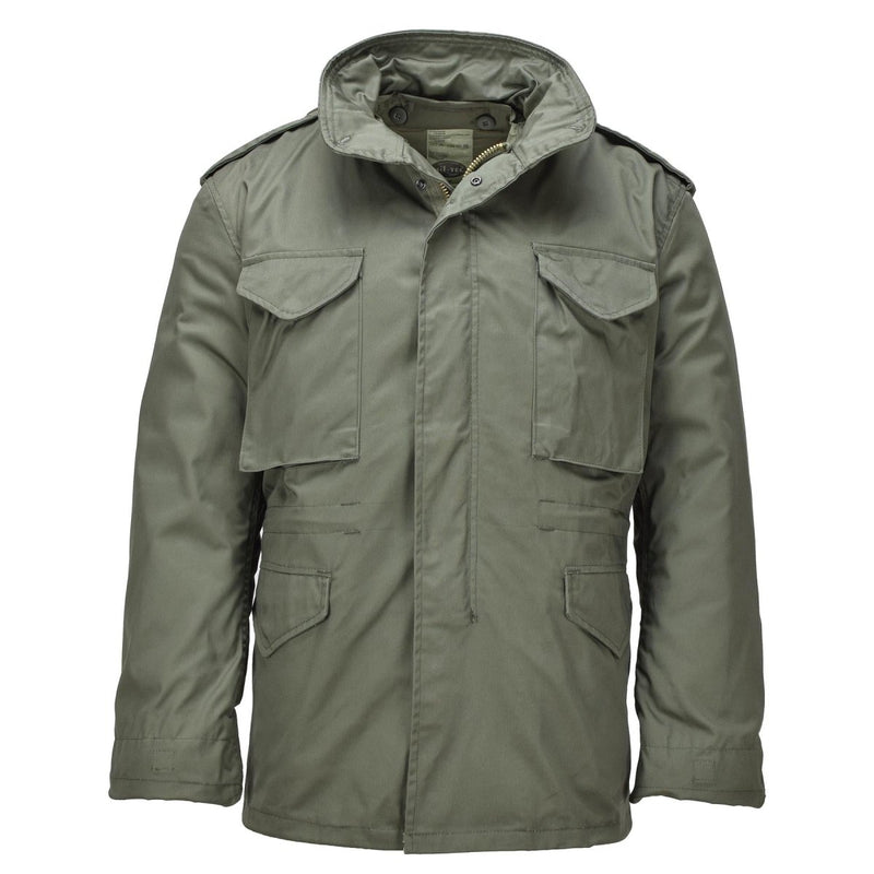 Parka MIL-TEC M65 Veste style armée américaine Doublure thermique amovible Capuche cachée OD