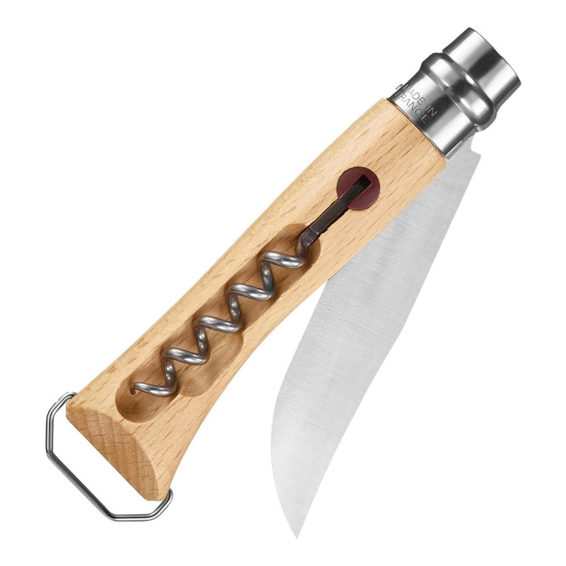 Couteau de poche tire-bouchon Opinel N°10 Décapsuleur Lame inox