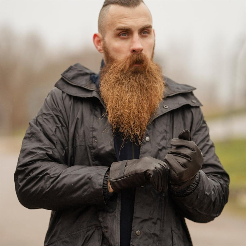 Gants tactiques en cuir noirs d'origine de l'armée belge, équipement militaire NEUF