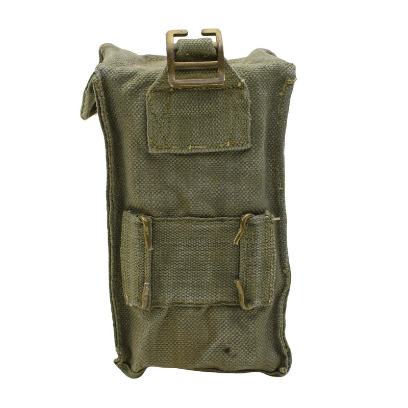 Sacoche pour chargeur en toile durable militaire belge d'origine, petite taille, couleur olive