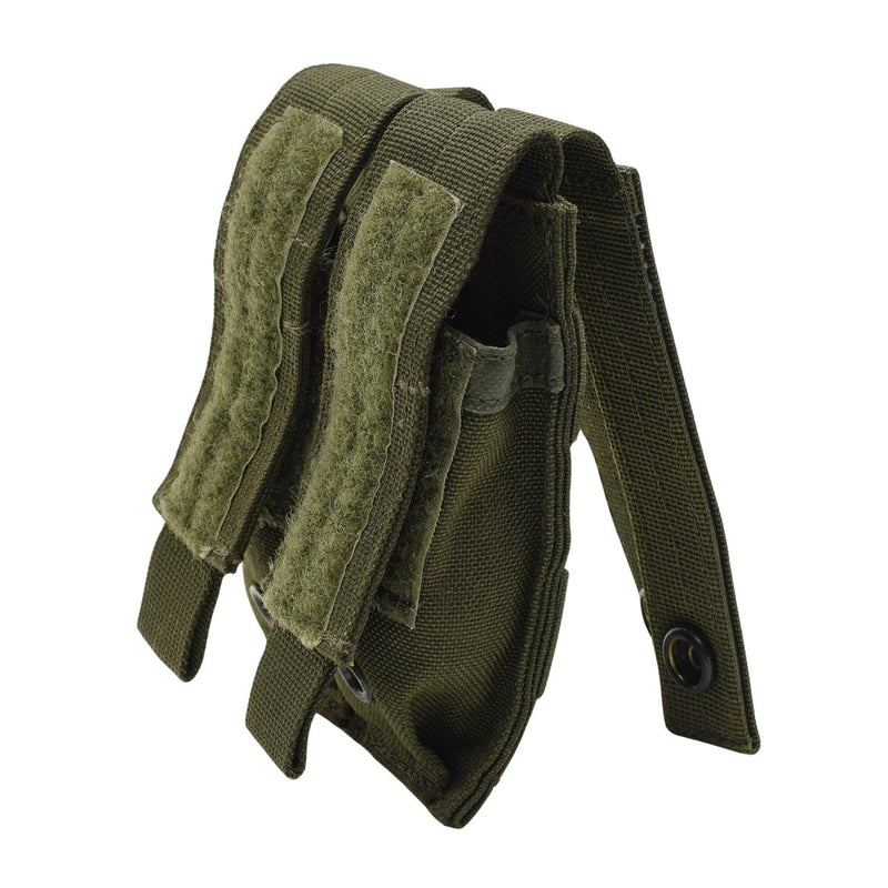 Pochette de chargeur double pistolet d'origine de l'armée britannique sac de chargeur militaire de campagne Olive