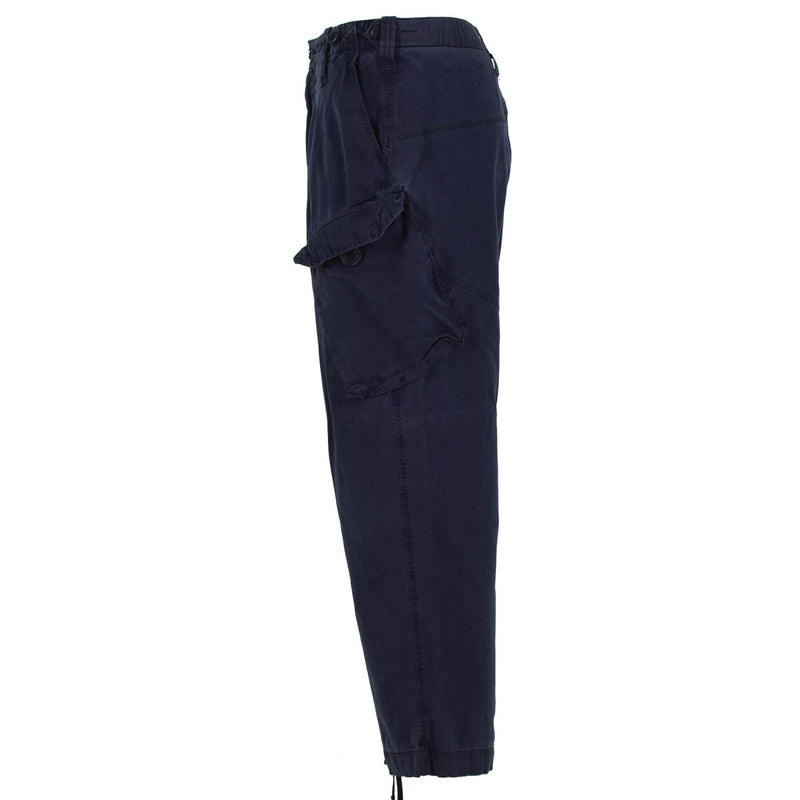 Pantalon cargo militaire britannique original Pantalon de travail Royal Navy Couleur bleue