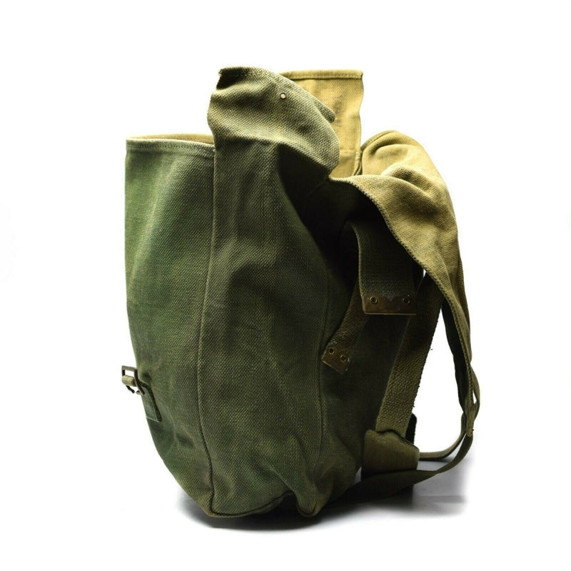 Sac à dos en toile original de l'armée britannique M37 Haversack, grand sac latéral, olive