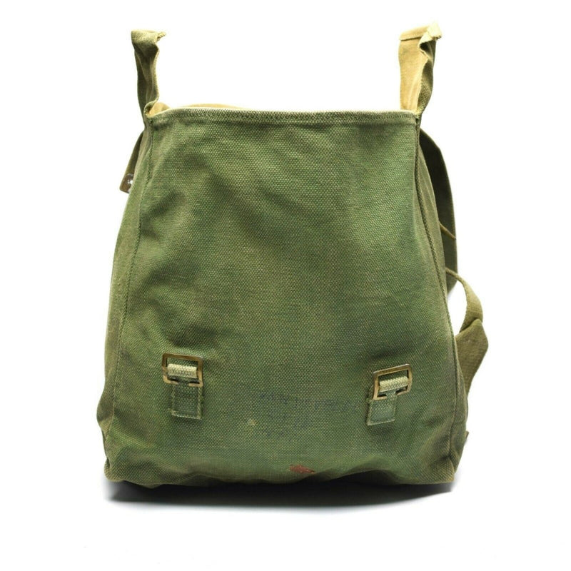 Sac à dos en toile original de l'armée britannique M37 Haversack, grand sac latéral, olive