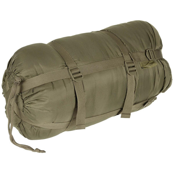 Sac de couchage militaire britannique original, sac de compression, confort -15°C, olive