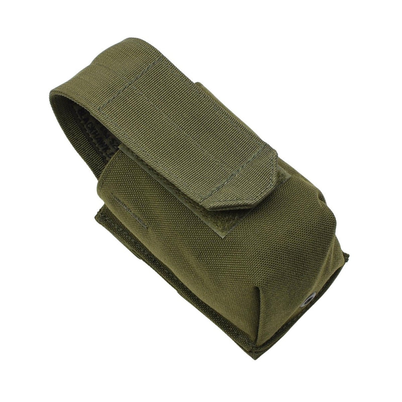 Pochette de grenade fumigène militaire britannique originale, sac unique tactique de l'armée Olive