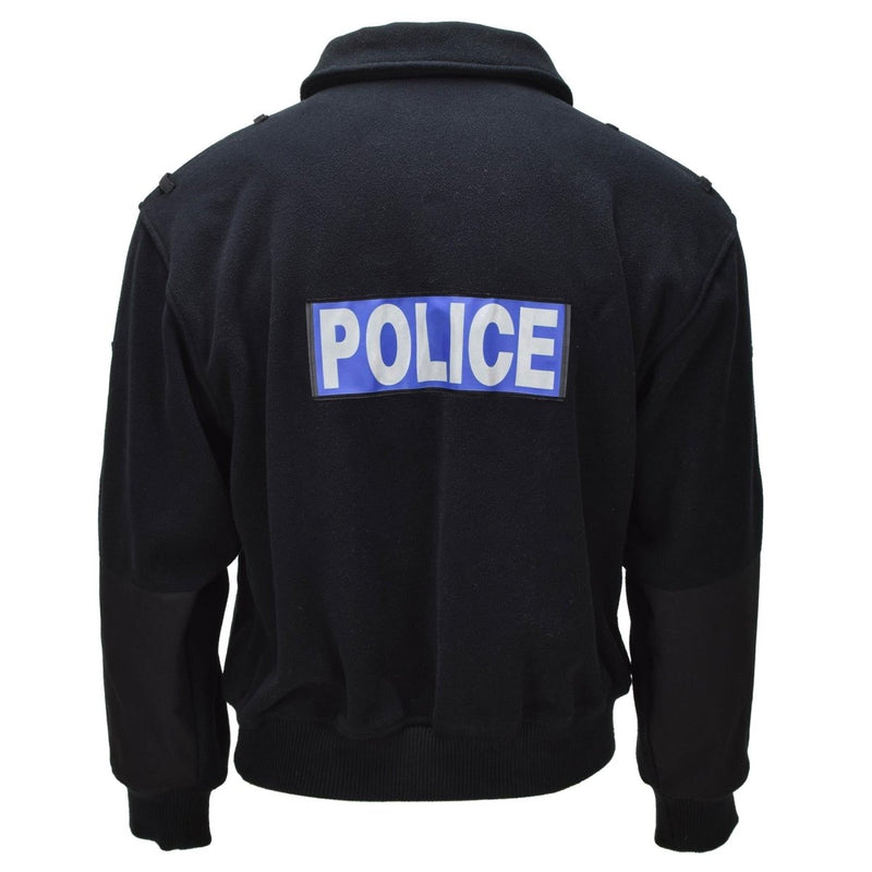 Veste de police originale britannique Strathclyde avec poignets et ourlet élastiques Noir