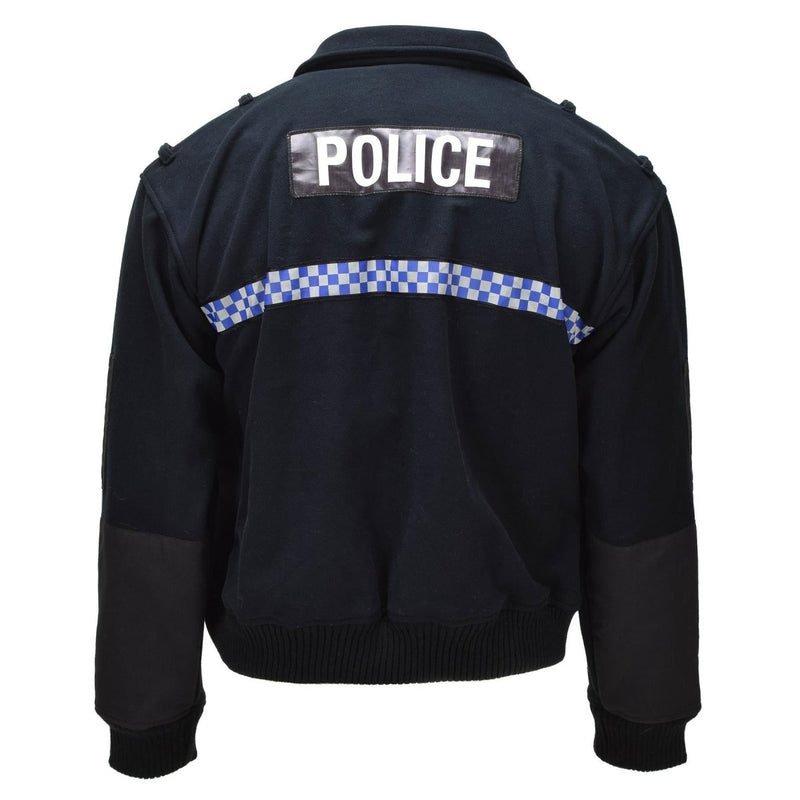 Veste de police originale britannique Strathclyde avec poignets et ourlet élastiques Noir