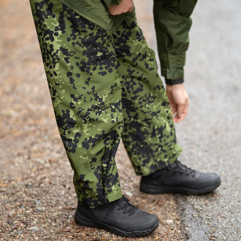 Pantalon de pluie de camouflage militaire danois d'origine M84, pantalon de combat imperméable