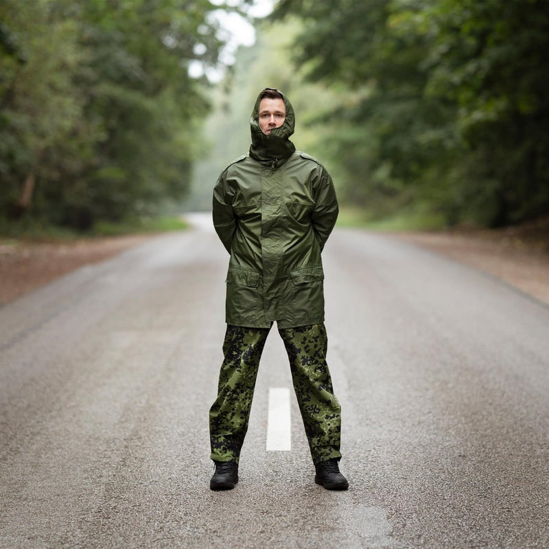 Pantalon de pluie de camouflage militaire danois d'origine M84, pantalon de combat imperméable