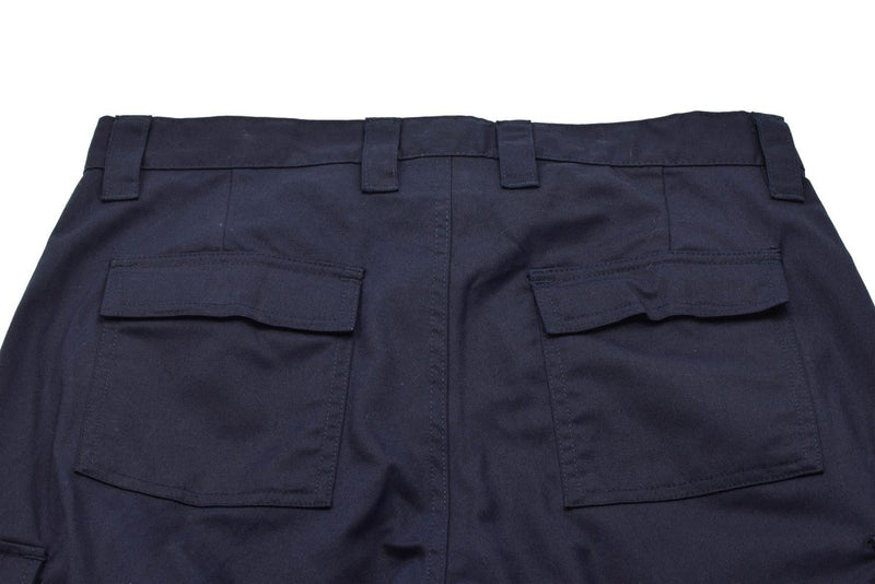 Pantalon de travail militaire néerlandais d'origine pour homme, genoux renforcés, poches cargo, bleu