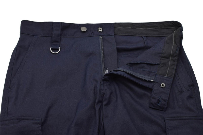 Pantalon de travail militaire néerlandais d'origine pour homme, genoux renforcés, poches cargo, bleu