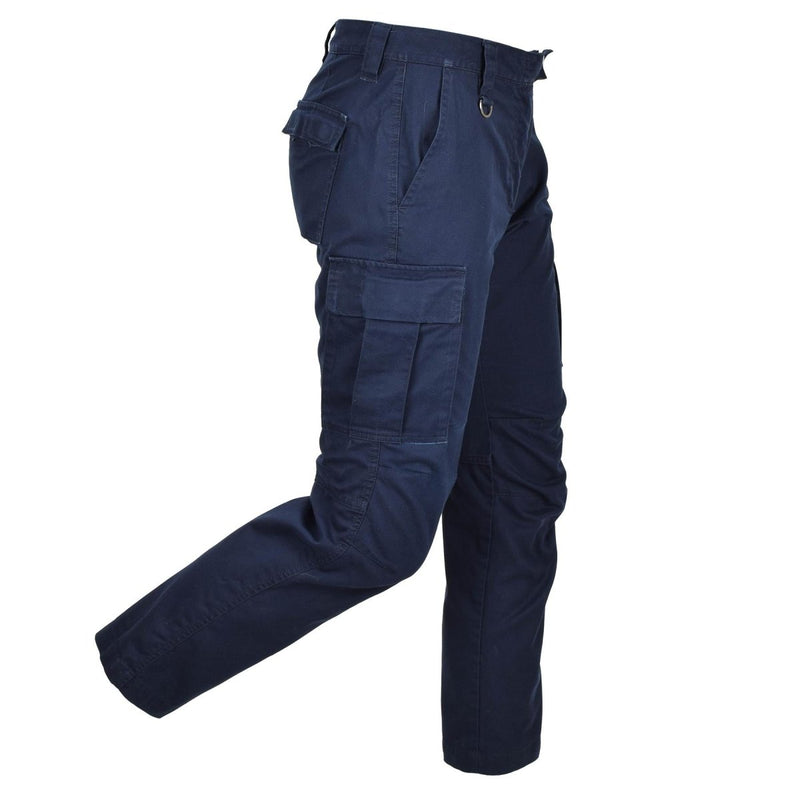 Pantalon de travail militaire néerlandais original pour femme, genoux renforcés, poches cargo, bleu