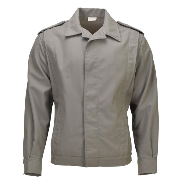 Veste classique militaire française originale plissée à ourlet élastiqué Gris