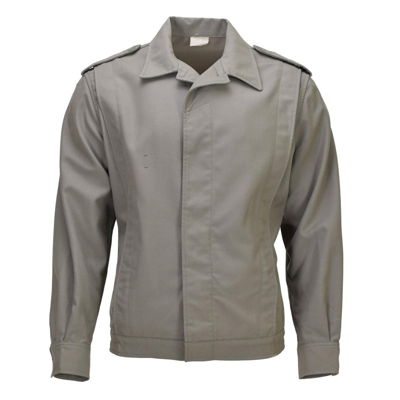 Veste classique militaire française originale plissée à ourlet élastiqué Gris