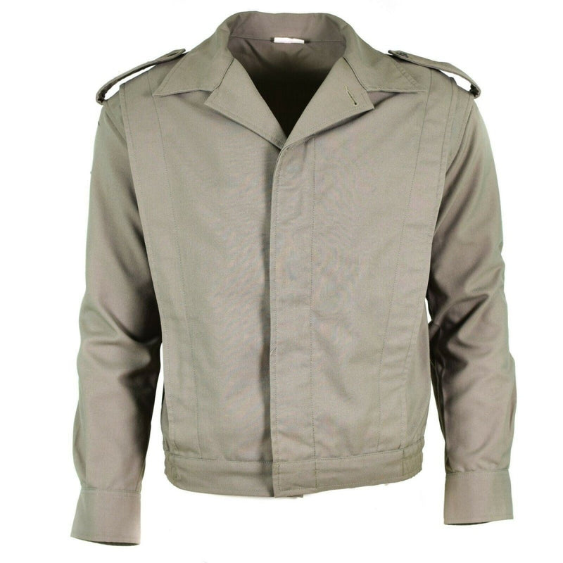 Veste classique militaire française originale plissée à ourlet élastiqué Gris