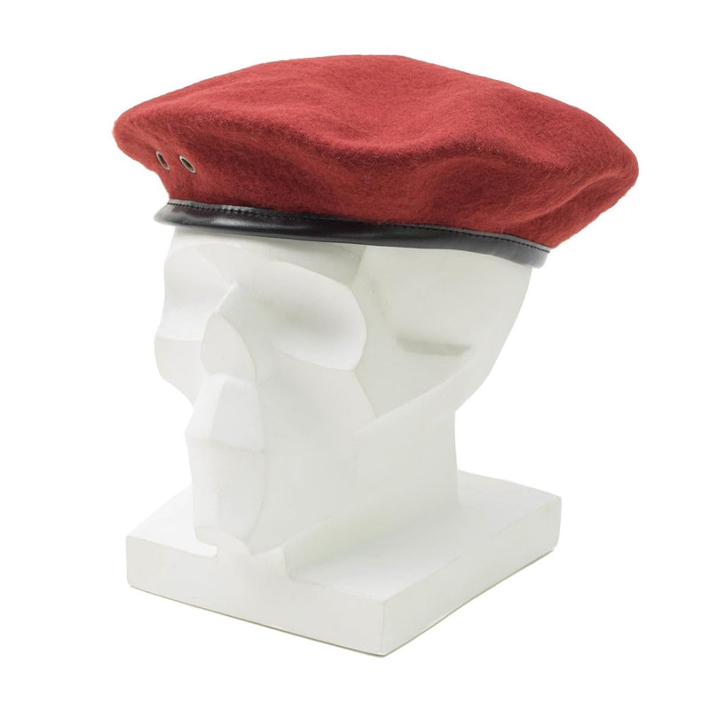 Béret rouge militaire français d'origine pour homme, casquette légère en laine de l'armée de force NEUF