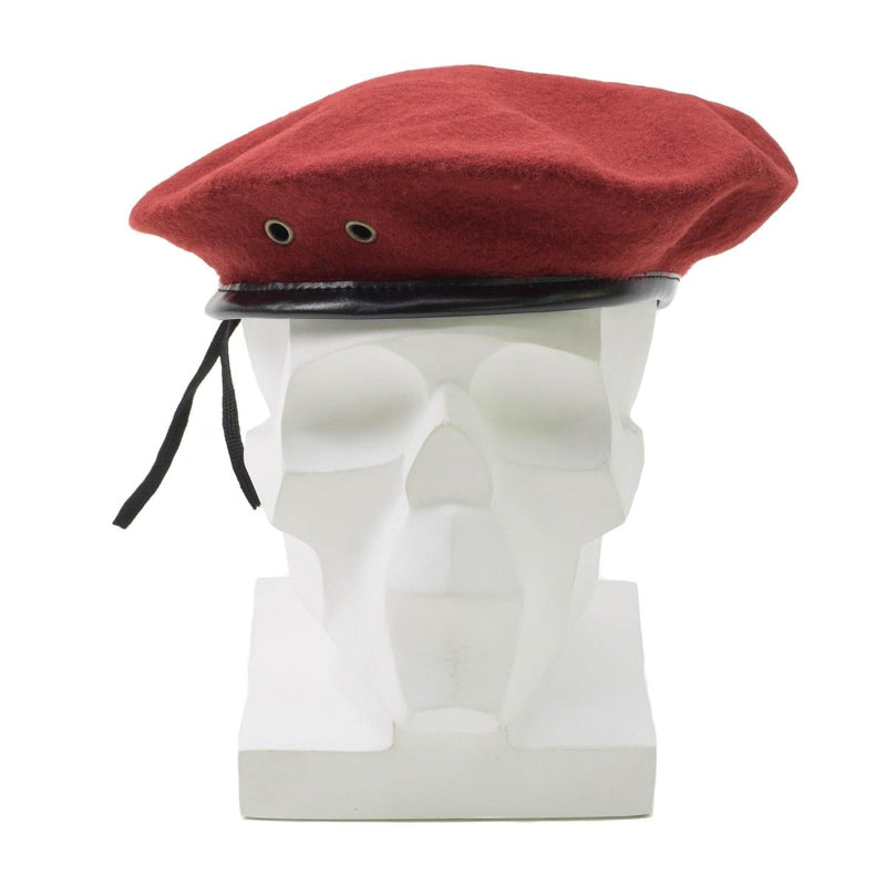 Béret rouge militaire français d'origine pour homme, casquette légère en laine de l'armée de force NEUF