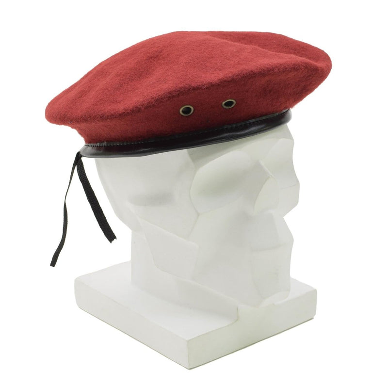 Béret rouge militaire français d'origine pour homme, casquette légère en laine de l'armée de force NEUF