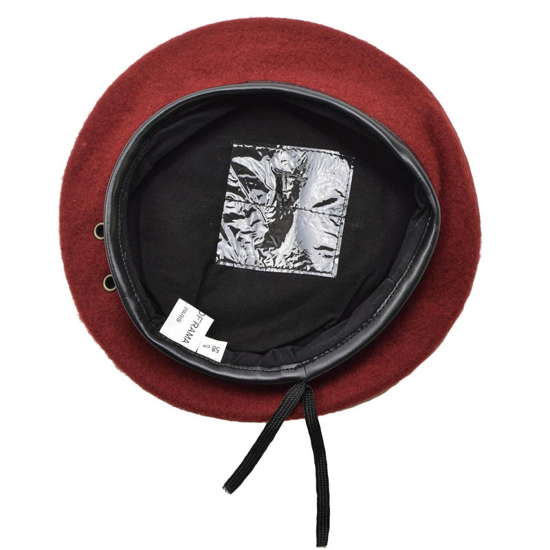 Béret rouge militaire français d'origine pour homme, casquette légère en laine de l'armée de force NEUF