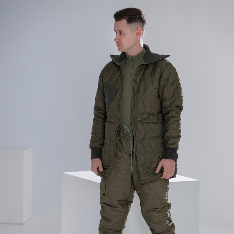 Veste de campagne parka d'origine de l'armée allemande avec doublure en matelassé, édition militaire d'hiver, NEUF