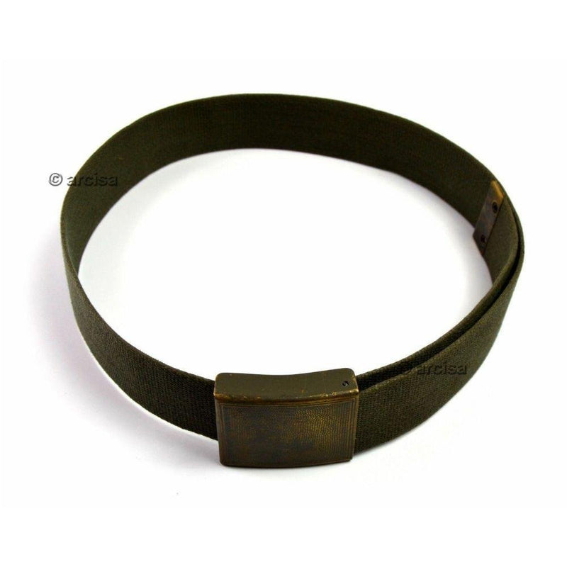 Ceinture de bretelles militaire de l'armée allemande d'origine en toile allemande robuste olive