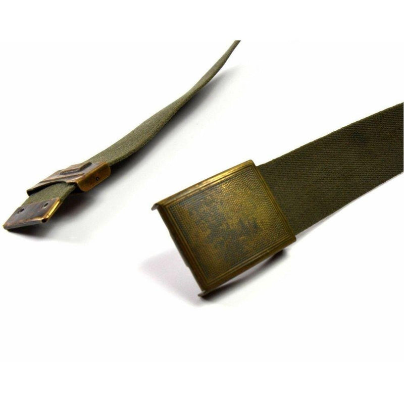 Ceinture de bretelles militaire de l'armée allemande d'origine en toile allemande robuste olive